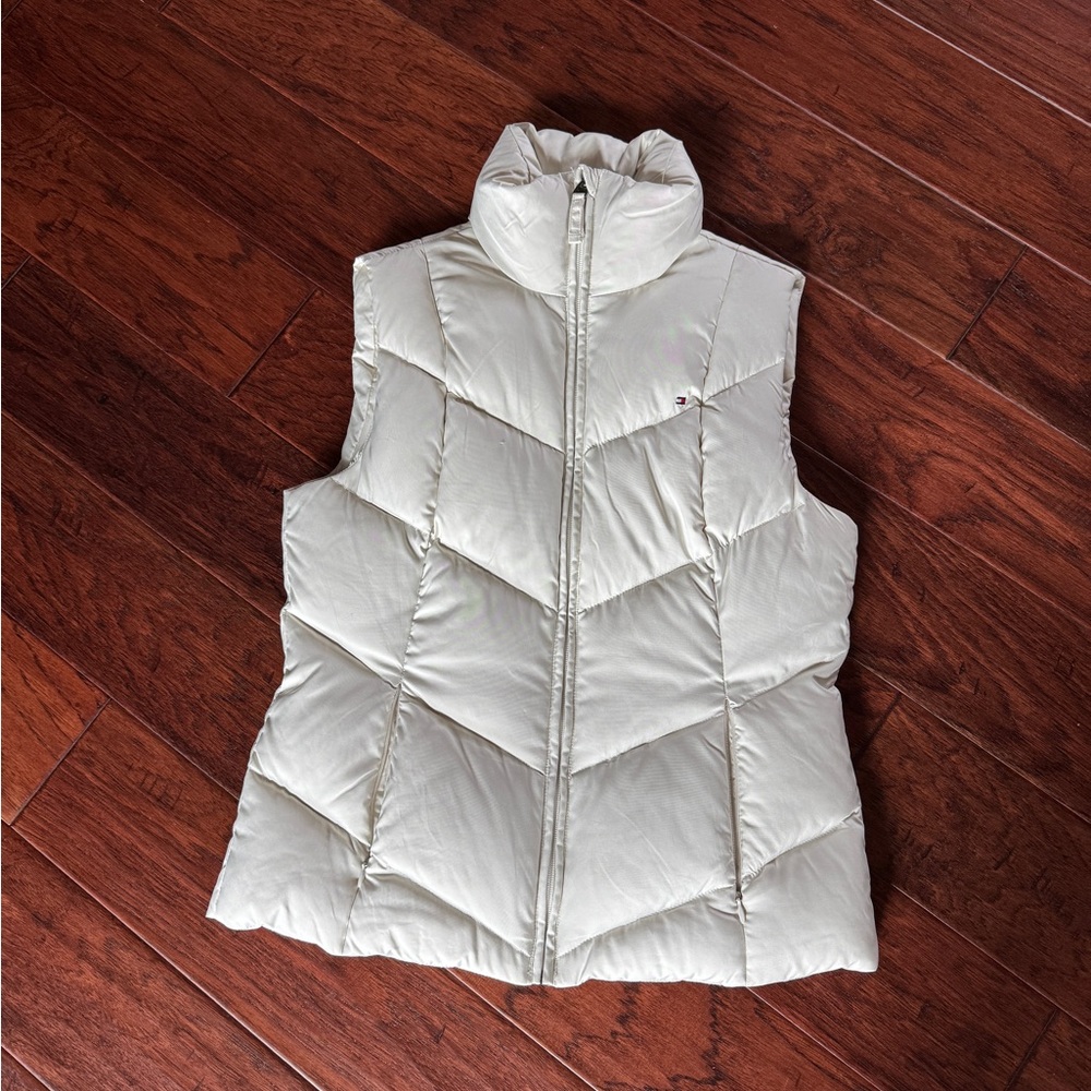 Tommy Hilfiger Cream Puffer Vest